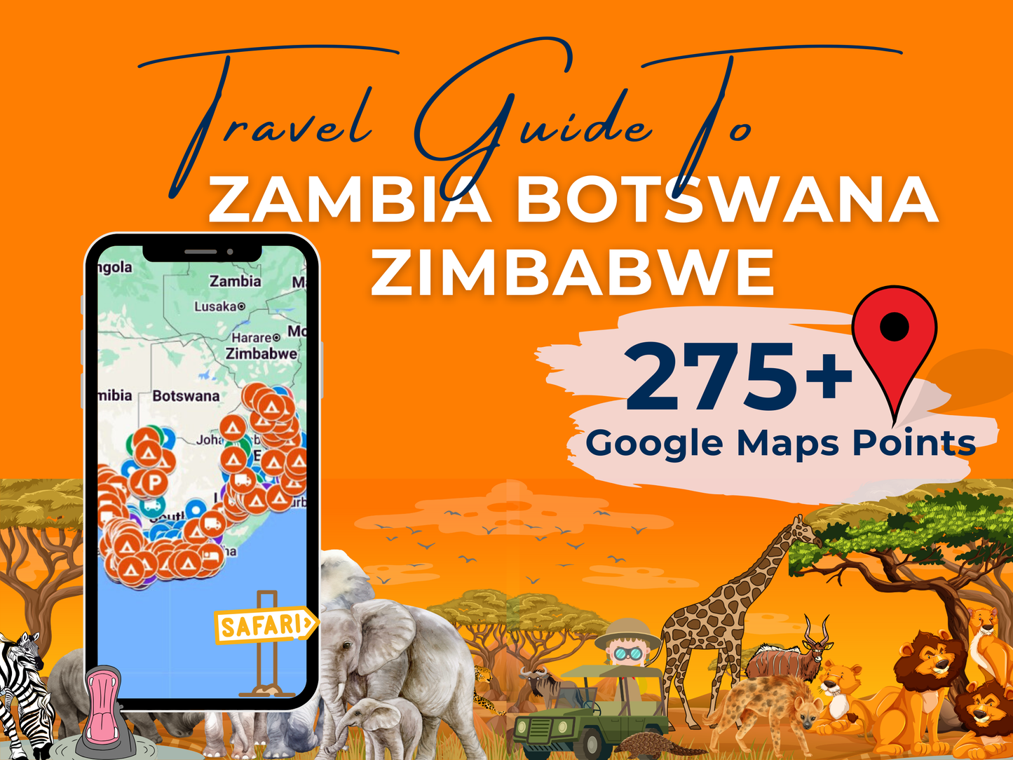 Sambia Botswana Simbabwe Exklusiver Google Maps Reiseführer