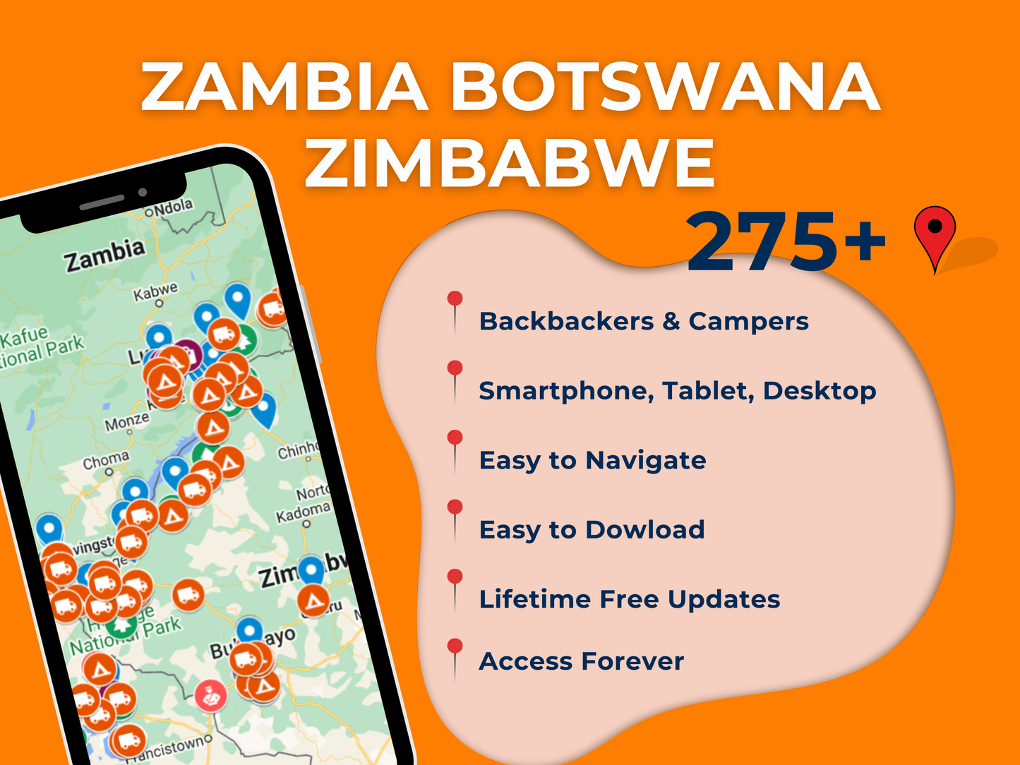 Sambia Botswana Simbabwe Exklusiver Google Maps Reiseführer